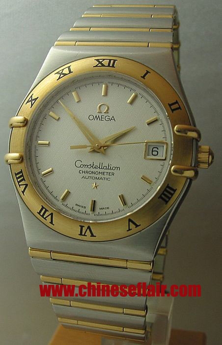 Omega Constellation 2-Tone Mens Automatic Watch / Fake Omega
